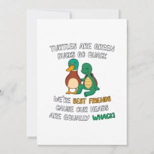 Turtles Green Ducks Quack Bedankkaart