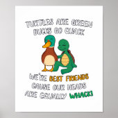 Turtles Green Ducks Quack Poster (Voorkant)