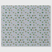Turtles & Lily Pads on Light Blue Cadeaupapier (Vlak)