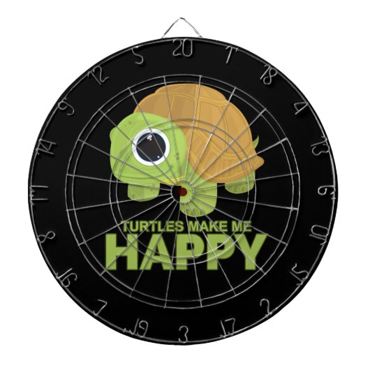 Turtles maken me gelukkig dartbord (Voorkant)