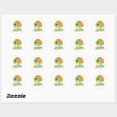 Turtles maken me gelukkig ronde sticker (Vel)