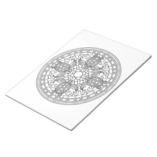 Turtles Mandala Coloring Book Pad Notitieblok (Schuin)