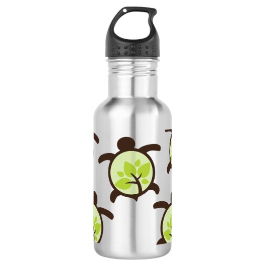 Turtles Organic Planet Aluminium Waterfles (Voorkant)