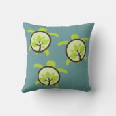 Turtles Organic Planet Custom Cotton Kussens (Achterkant)