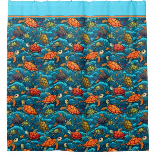 Turtles overal douchegordijn (Voorkant)