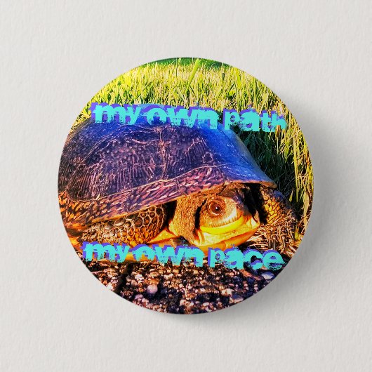 TURTLE'S PATH PIN RONDE BUTTON 5,7 CM (Voorkant)