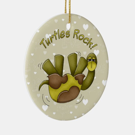 Turtles Rock-versiering Keramisch Ornament (Rechts)