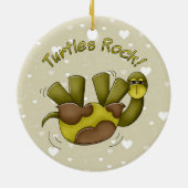 Turtles Rock-versiering Keramisch Ornament (Achterkant)