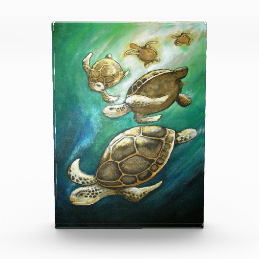 Turtles Sunlight Swim Fotoblokken (Voorkant)