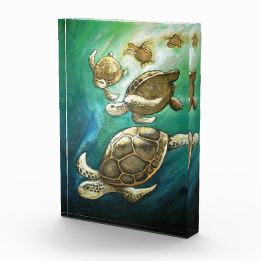 Turtles Sunlight Swim Fotoblokken (Rechts)