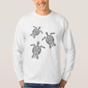 Turtles Tribal Tattoo Black Animal T-shirt