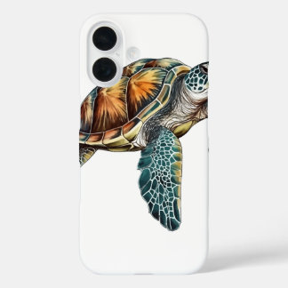 Turtles Underwater Design For Diver iPhone 16 Hoesje
