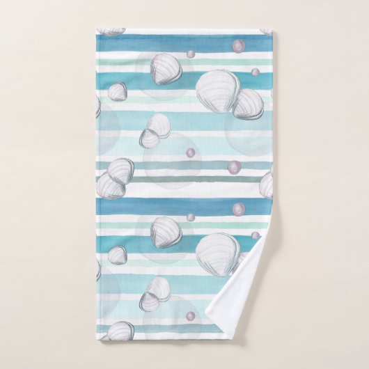 Turtles Watercolor Pattern Bad Handdoek (Handdoek)