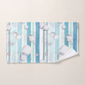 Turtles Watercolor Pattern Bad Handdoek (Handdoek)