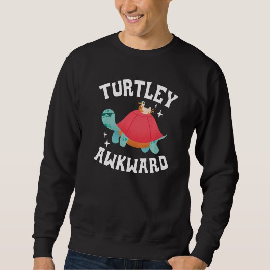 Turtley Awkward Turtle Tortoise Marine Biology Trui (Voorkant)