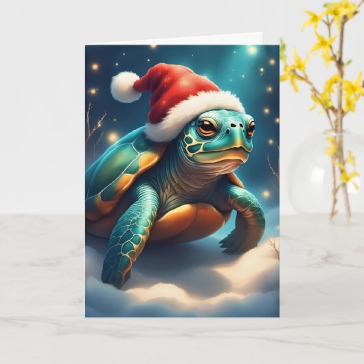 Turtley Christmas Cheer Kaart (Gele Bloem)