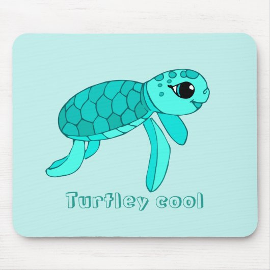 Turtley cool baby zeeschildpad muismat (Voorkant)