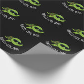 Turtley Cool Guy Funny Turtle Pun Dark BG Cadeaupapier (Hoek)