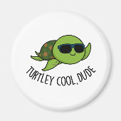 Turtley Cool Guy Funny Turtle Pun Magneet (Voorkant)