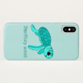 Turtley coole baby zee turtle iPhone case (Achterkant (horizontaal))