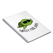 Turtley Coole Kerel Grappige Schildpad Pun Notitieboek (Rechterzijde)