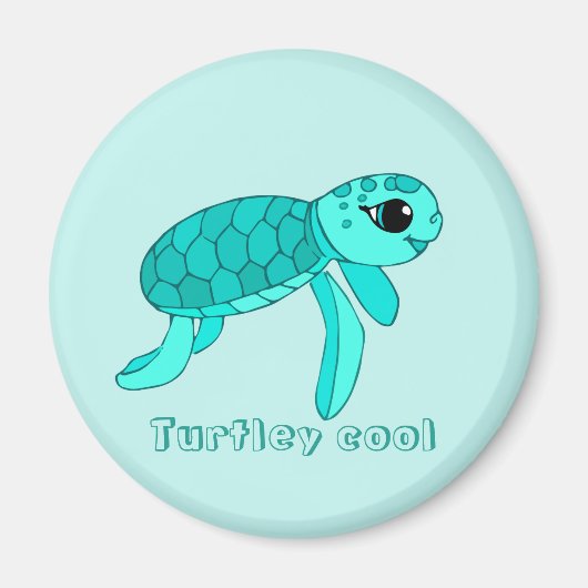 Turtley coole zee schildpad magneet (Voorkant)