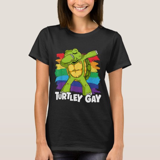 Turtley Gay Pride Rainbow Flag LGBT Community LGBT T-shirt (Voorkant)