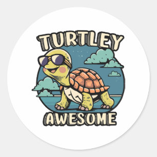 Turtley Geweldig Ronde Sticker
