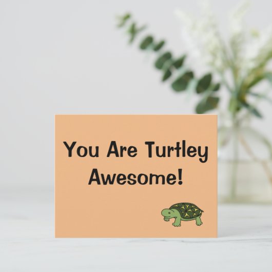 Turtley Geweldige Briefkaart (Staand voorkant)