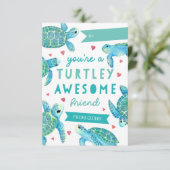 Turtley Geweldige Classroom Valentijnsdag Kaart (Staand voorkant)