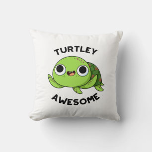 Turtley Geweldige Funny Turtle Pun Kussen
