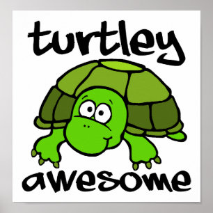 Turtley Geweldige Grappige Poster