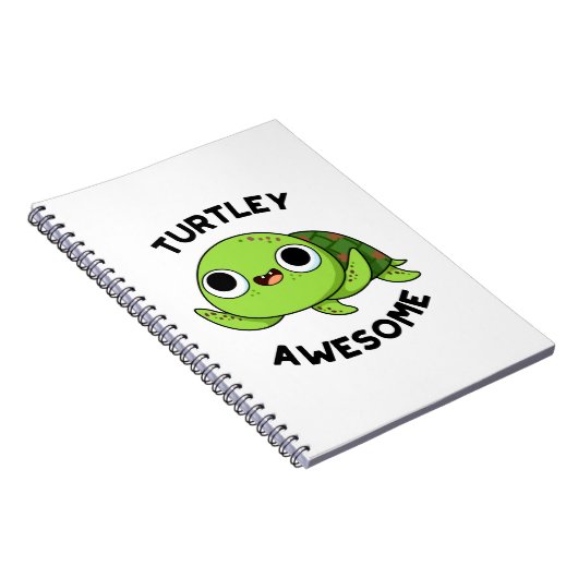 Turtley Geweldige Grappige Schildpad Pun Notitieboek (Rechterzijde)