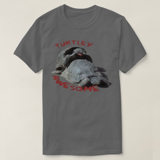 Turtley Geweldige Mating Tortoises T-shirt (Design voorkant)