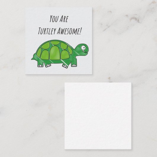 Turtley Geweldige Note Kaart Notitiekaartje (Voorkant / Achterkant)