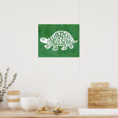 Turtley Geweldige Tortoise Funny Turtle Pun Sulcat Poster (Keuken)