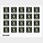 Turtley Geweldige Turtle Lover Turtles Funny Gift Vierkante Sticker (Vel)