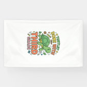 Turtley Klaar Met De Derde Klas Turtle School Shir Spandoek (Horizontaal)