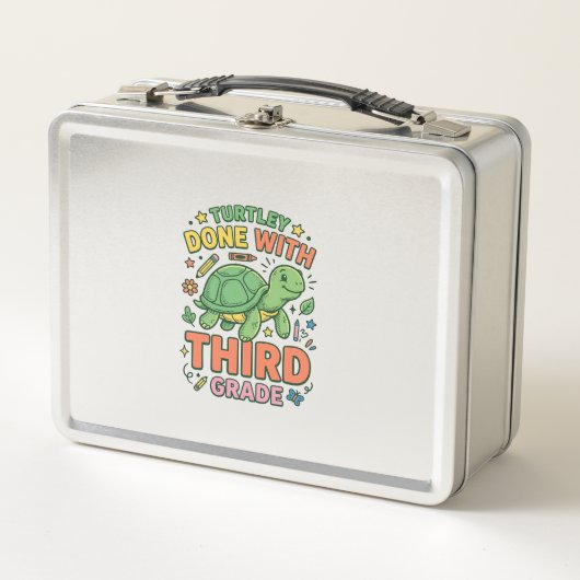 Turtley Klaar Met Derde Klas Schildpad School T-sh (Voorkant)