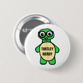 Turtley Nerdy Ronde Button 5,7 Cm (Voorkant /achterkant)