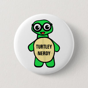Turtley Nerdy Ronde Button 5,7 Cm