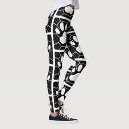 Turtley Pawsome Tortie Cat Leggings B/W
