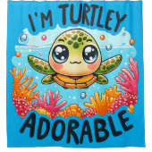 "Turtley Schattig" Douchegordijn (Voorkant)