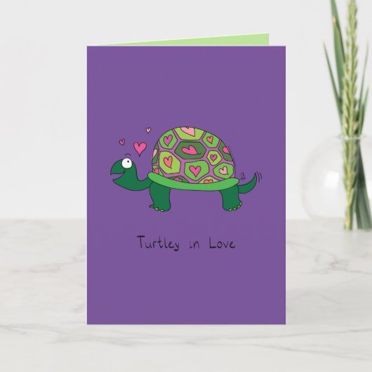 Turtley verliefd - Valentijnskaart Kaart (Voorkant)
