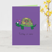 Turtley verliefd - Valentijnskaart Kaart (Gele Bloem)