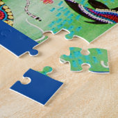 TURTLS EN DOLPHINS ABORIGINAL ART PUZZLE LEGPUZZEL (Zijkant)