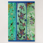 TURTLS EN DOLPHINS ABORIGINAL ART PUZZLE LEGPUZZEL (Verticaal)