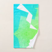 Turuqoise Green Blue Abstract Art Bath Towels Bad Handdoek (Handdoek)