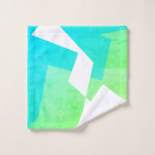 Turuqoise Green Blue Abstract Art Bath Towels Bad Handdoek (Wasdoekje)