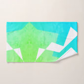 Turuqoise Green Blue Abstract Art Bath Towels Bad Handdoek (Handdoek)